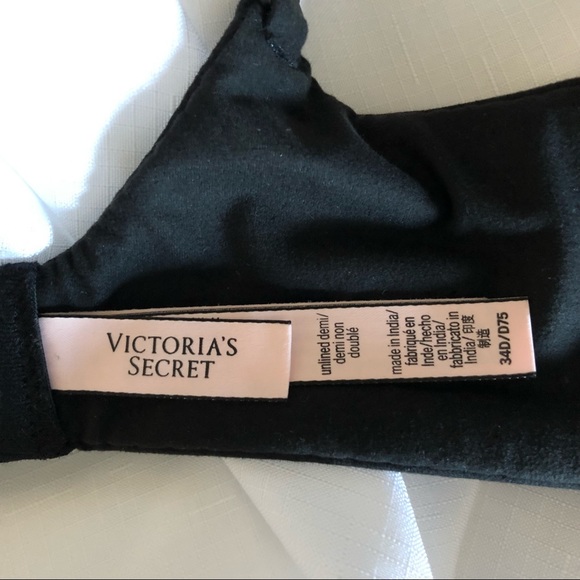 Victoria’s Secret 34D & Small Brazilian Lace Mesh Panty & Unlined Demi Bra Set - Picture 13 of 14